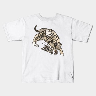 Kitten doing Yoga Kids T-Shirt